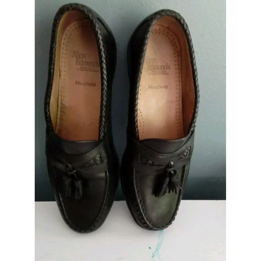 Allen‎ Edmonds Maxfield Tassel Loafers Leather Dress Shoes Black
